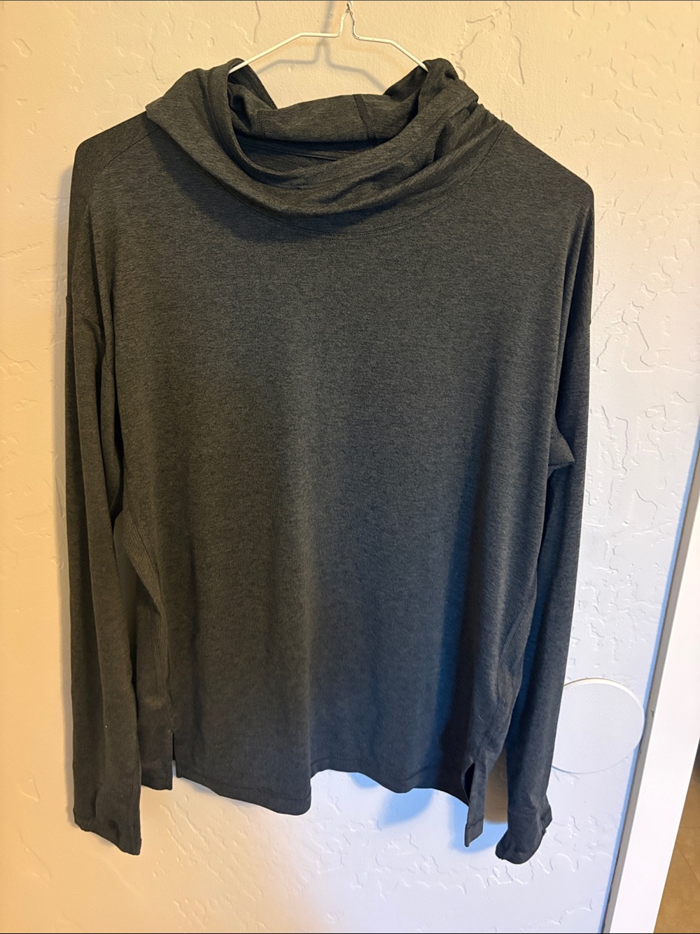 Athleta Charcoal Gray Uptempo Hoodie Sweatshirt